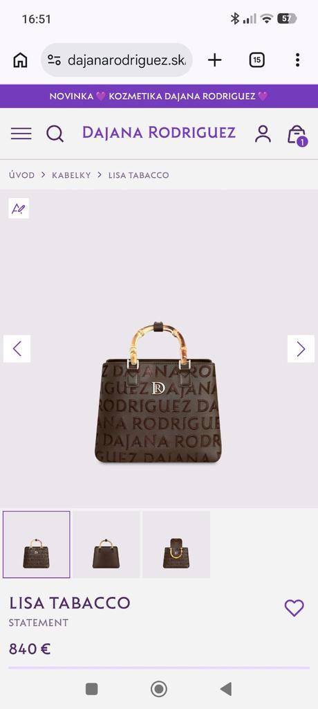 Limitovaná kožená kabelka dajana rodriguez lisa ta, dajana rodriguez