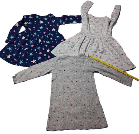 Dievčenské tuniky/šaty 3ks, f&f,110