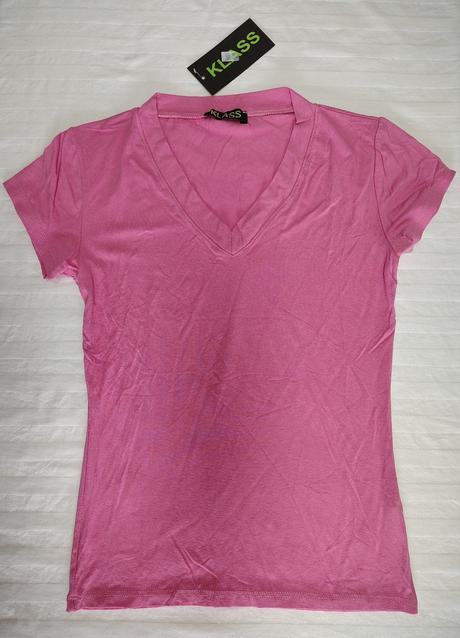 Dámsky ružový elastický top, klass, xs, xs