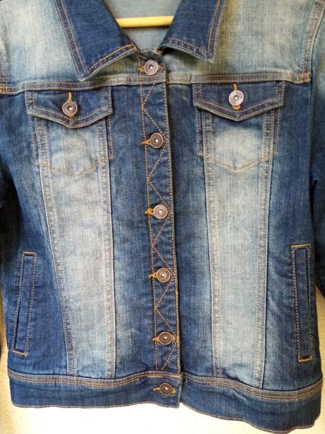 Dámska tmavomodrá riflová bunda, gate,42