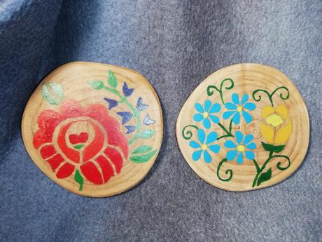 Drevené podložky pod poháre,