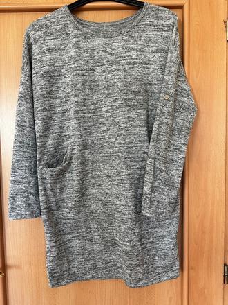 Sivé šaty teplejšie, m