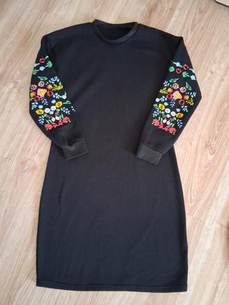 Mikinove zateplene šaty, m