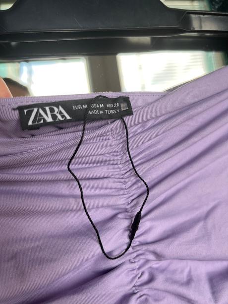 Zara nove fialové lila midi šaty bandažové, zara,m