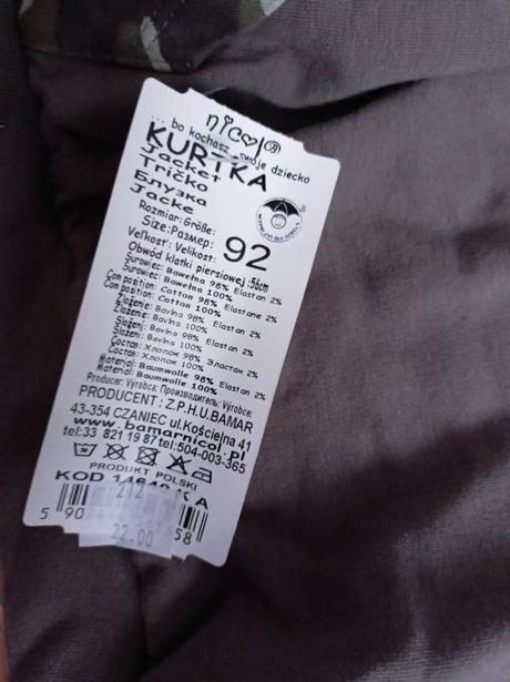 Mikina nová - obojstranná 92, 92