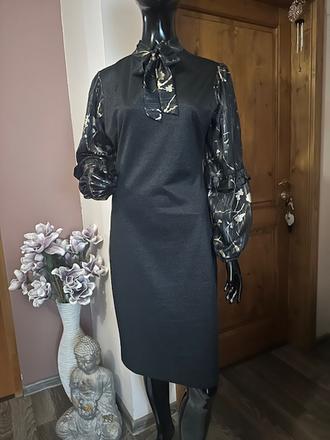 Nádherné čiernozlaté šaty zn. magenta, m / s