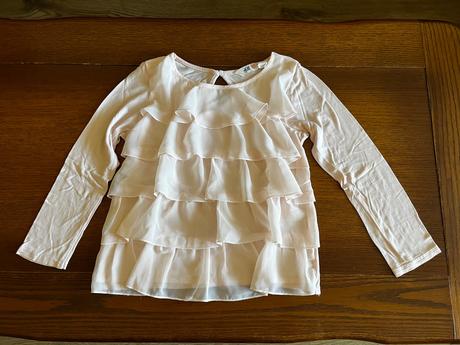 Elegantné volánikové tričko, h&m,134