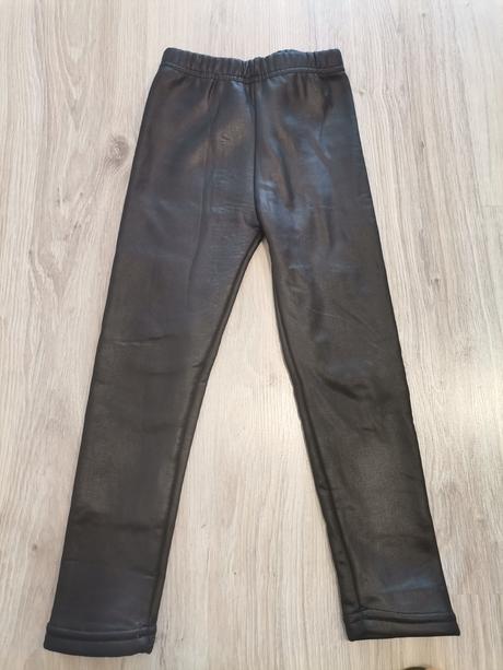 Dievčenské koženkové zateplene legíny, 122