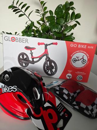 Odrážadlo + prilba + chrániče, globber