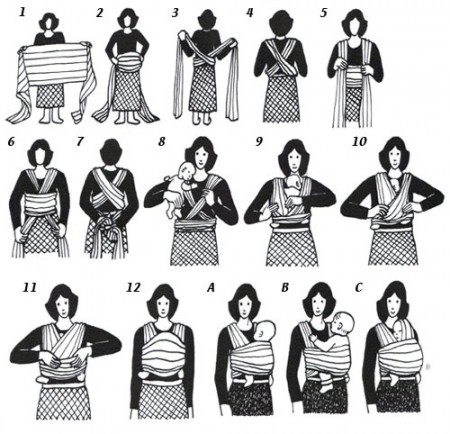 Šatka na nosenie, girasol