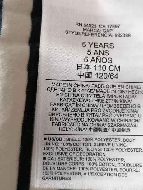 Nenosená vetrovka, teplá, gap,116