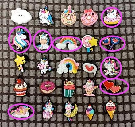 Ozdoby na kroksy - jednorožec,