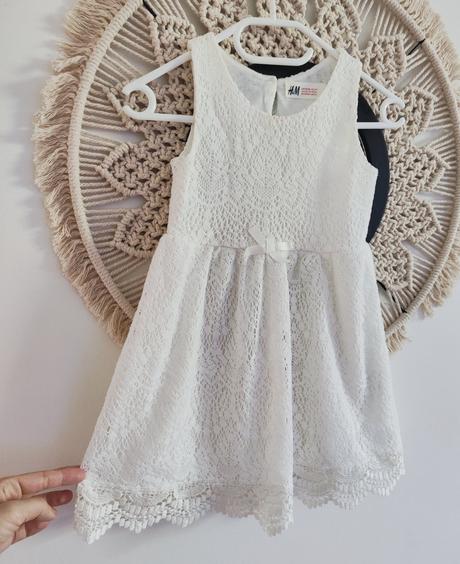 Biele čipkované šatky h&m, h&m,98