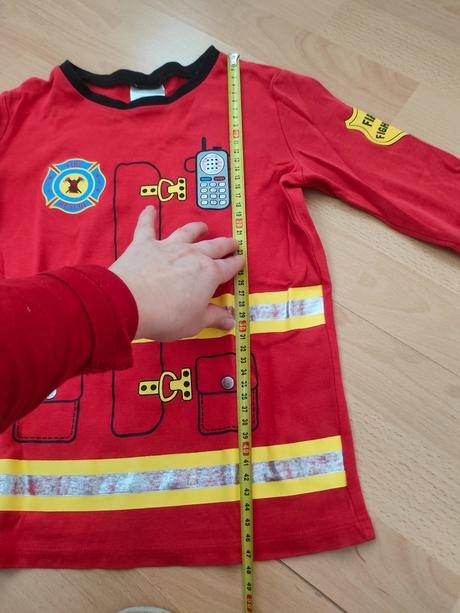 Požiarnicke pyzamo 122/128, h&m,122