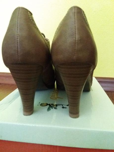 Hnedé poltopánky na opätku, 40