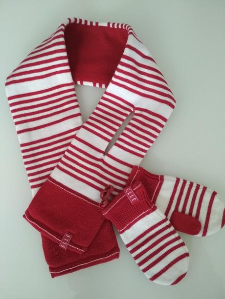 Súprava šál + rukavice, elle,80