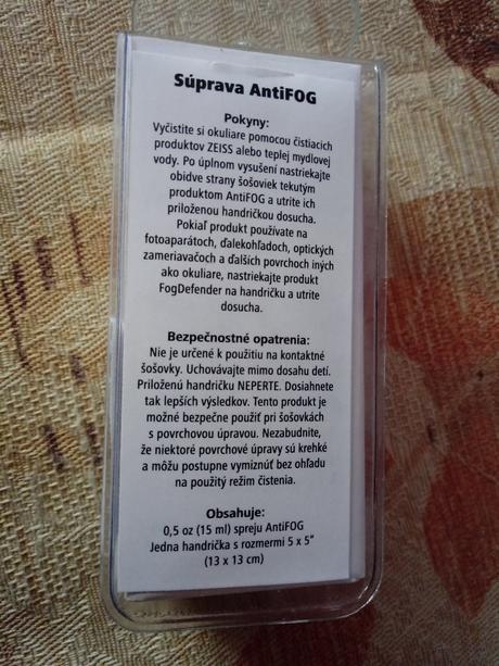 Sprej proti zahmlievaniu, 