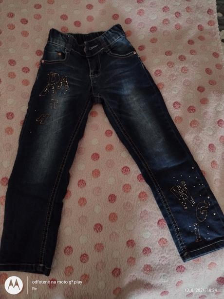 Detské dievčenské džínsy, 98