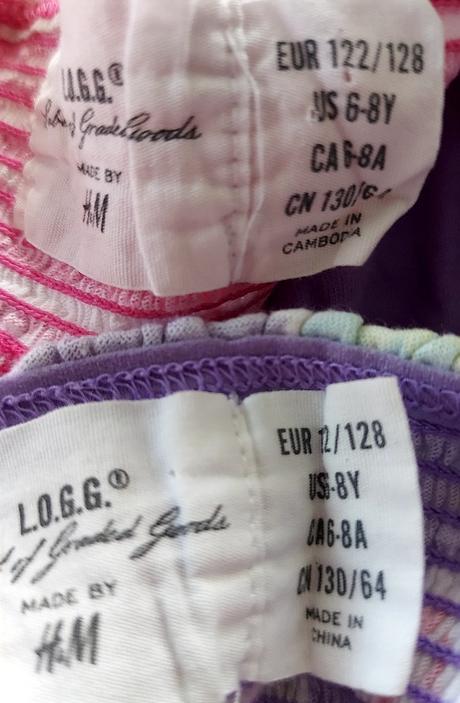 2 x letné šaty h&m logg, h&m,122