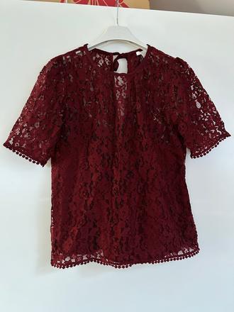 Krajkové tričko/blúzka, h&m,s