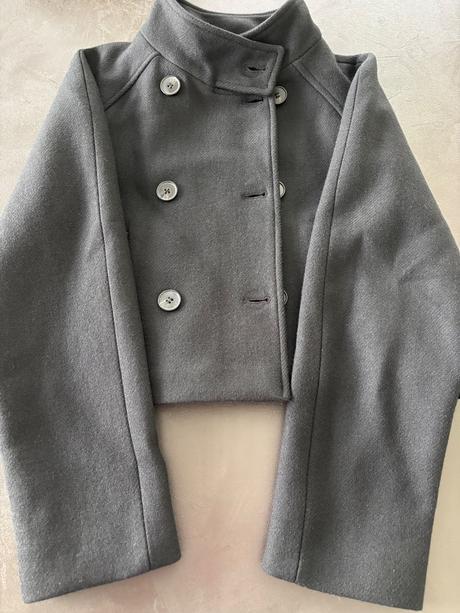 Cropped sako z vlnenej zmesi, zara,l