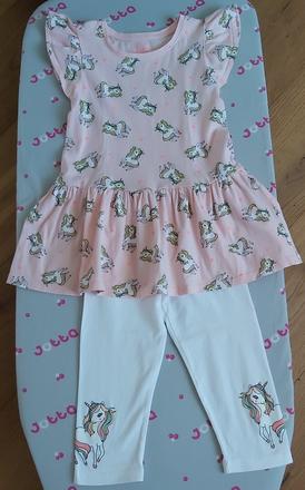 Dievčenské tričko s legínami, 122