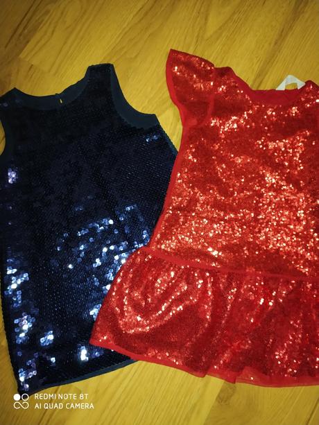 Šaty modré, h&m,98