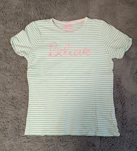 Pásikavé tričko s výšivkou, f&f,s