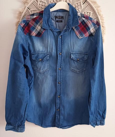 Pánska riflová košeľa zara, zara,m