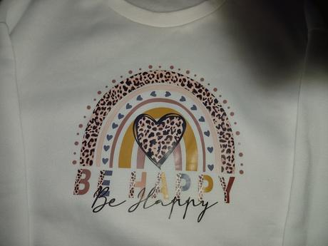 Biela mikina be happy, 36