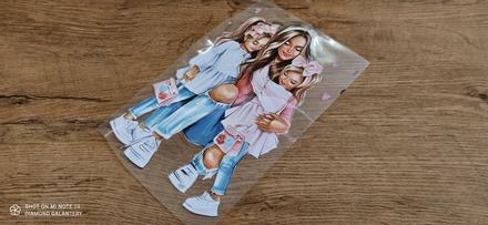 Nažehľovacia nálepka - mom girls - 15x26 cm, 