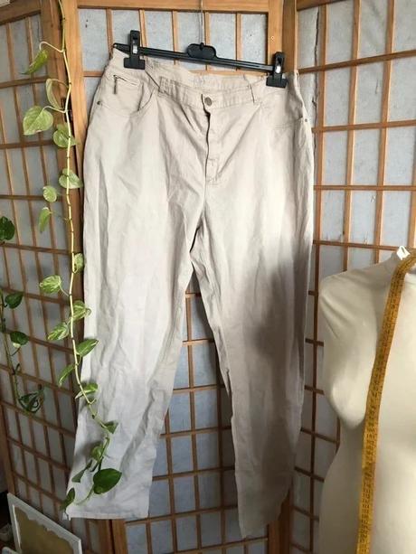 Béžové dámske nohavice/ bavlnené damske nohavice, 4xl