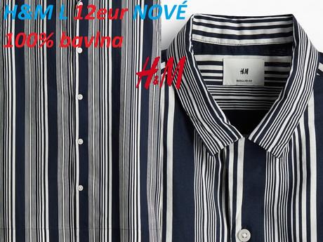 Košeľa hm modrá, h&m,l