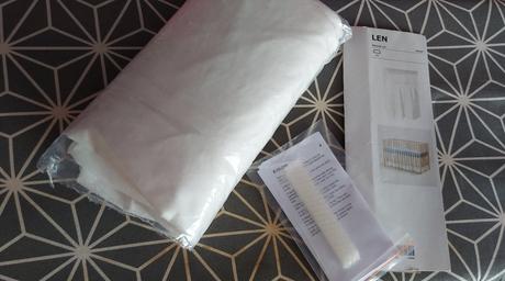 Biela záclonka na postielku, šírka (cm): 60,dĺžka (cm): 120