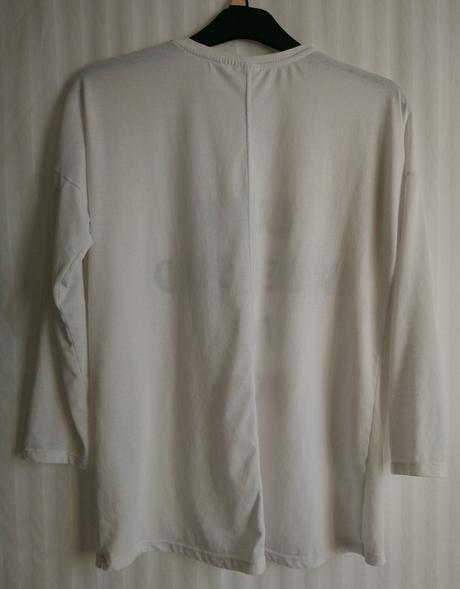Dámsky biely top s nápisom, h&m, l/xl, h&m,xl