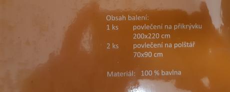 Bavlnené posteľné obliečky, dĺžka (cm): 220