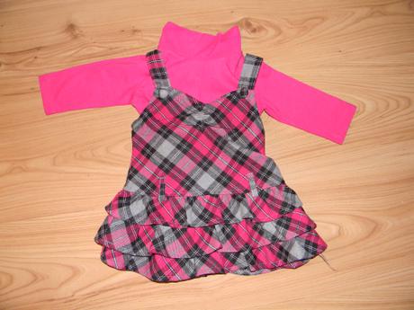 Predám kárované šaty a roláčik, 74