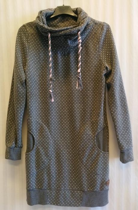 Dámska sivá mikina - rolák, bodkovaná, coloseum, s, s