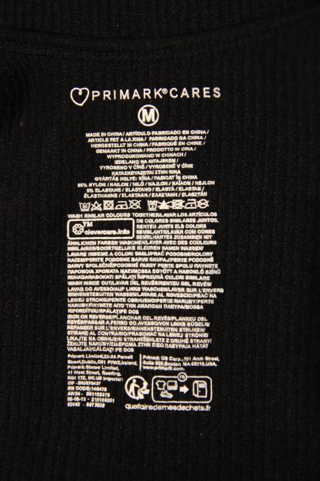 Čierny elastický body top, m, m