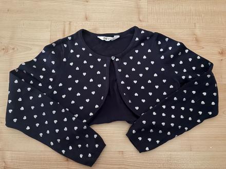 Bolerko srdiečko 8-10 rokov, h&m,140