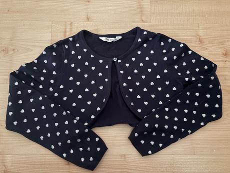 Bolerko srdiečko 8-10 rokov, h&m,140