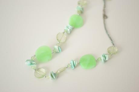 Zelený náhrdelník s náušnicami, 