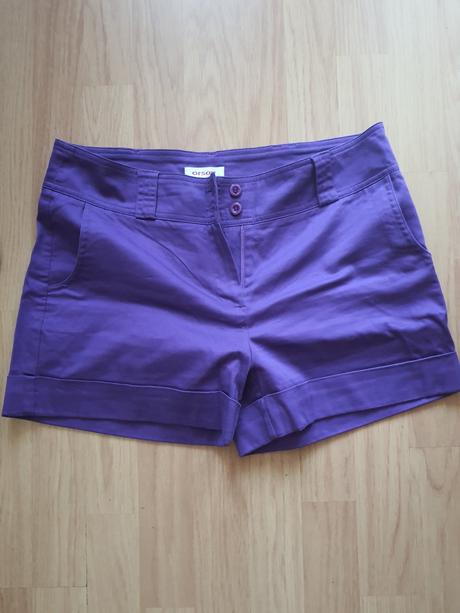 Šortky, kratasy fialové, orsay,l