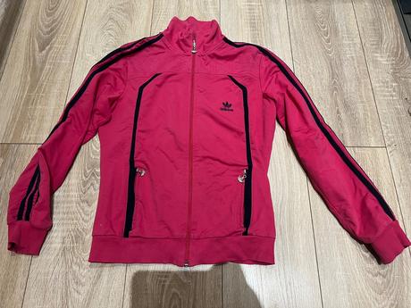 Krasna ruzova mikina adidas, adidas,l