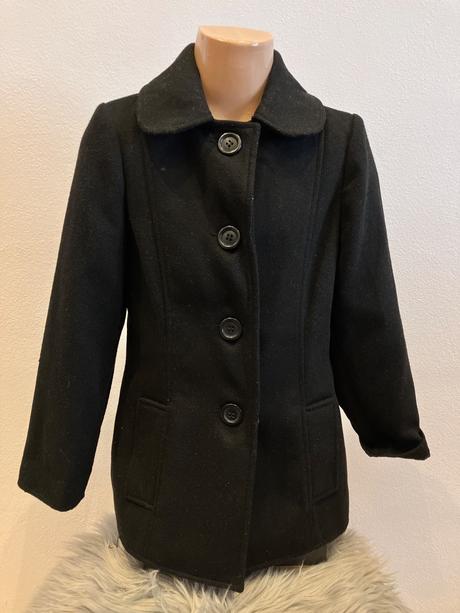 Dievčenský čierny kabát f&f (122), f&f,122