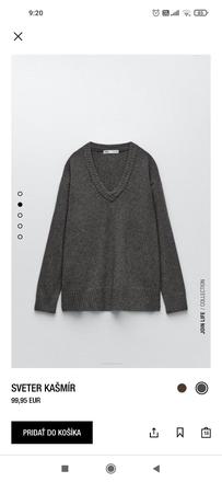 Kašmírovy sveter zara, zara,s