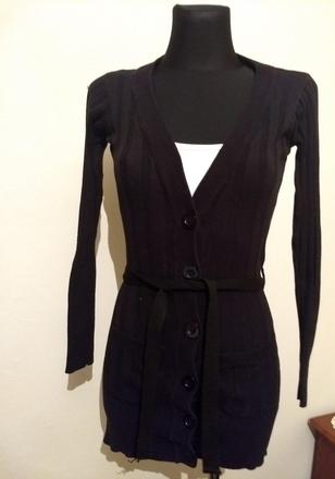 Svetrík dlhý s opaskom, s