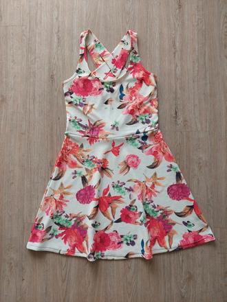 Letné šaty s kvetinovým vzorom (veľ. 36/s), s