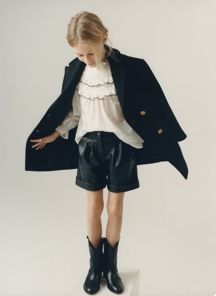 Zara kvalitný čierny kabát, zara,152