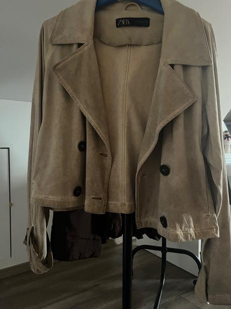 Semisovy zara crop trenchcoat, zara,m